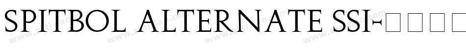 Spitbol Alternate SSi字体转换